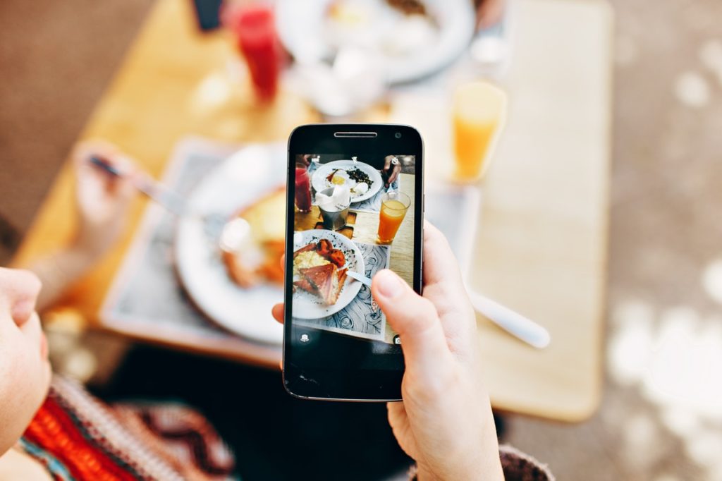 A micro influencer sharing her meal to her followers