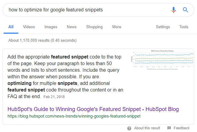 paragraph featured snippet