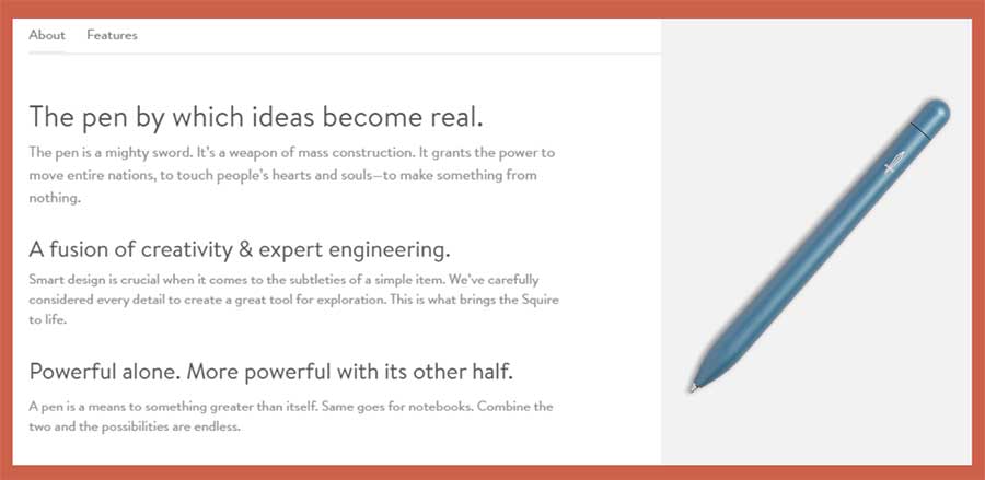 Description discount about pen