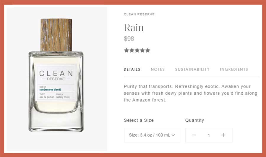 clean beauty collective rain perfume product description