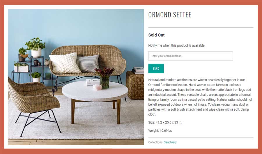 fab ormon settee how to write effective product descriptions