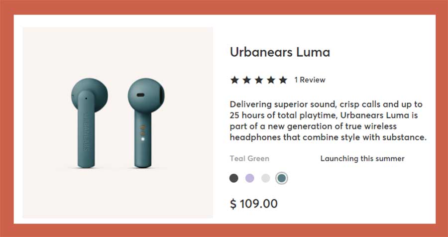 urbanears luma product descriptions that sell