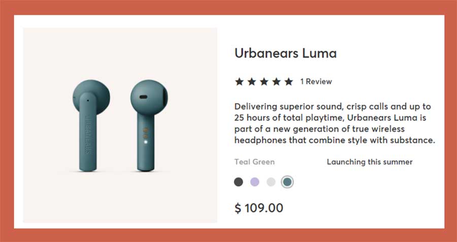 urbanears luma product descriptions that sell