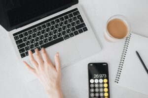 A Person Using a Laptop