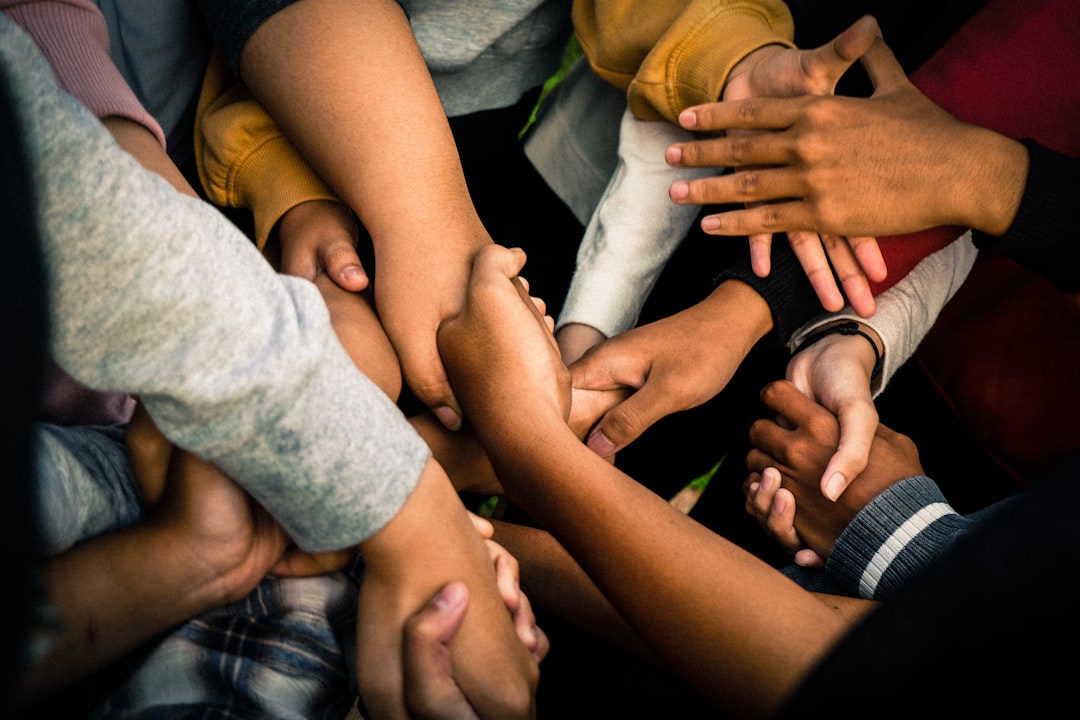 Growth Rocket a group of people holding hands