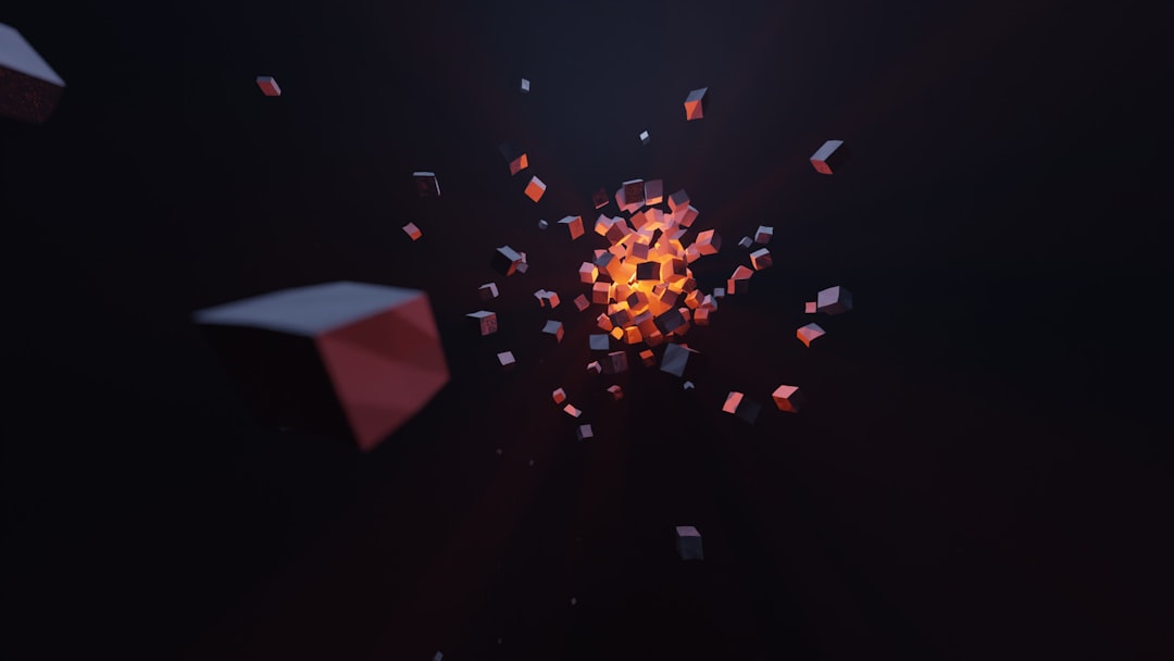 Growth Rocket a bunch of cubes that are flying in the air