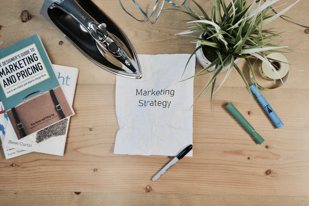 Growth Rocket white printing paper with Marketing Strategy text